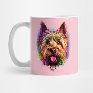 Cute Cairn Terrier Dog Paint Art Mug